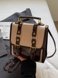 Vintage Style Buckle Backpack Bag