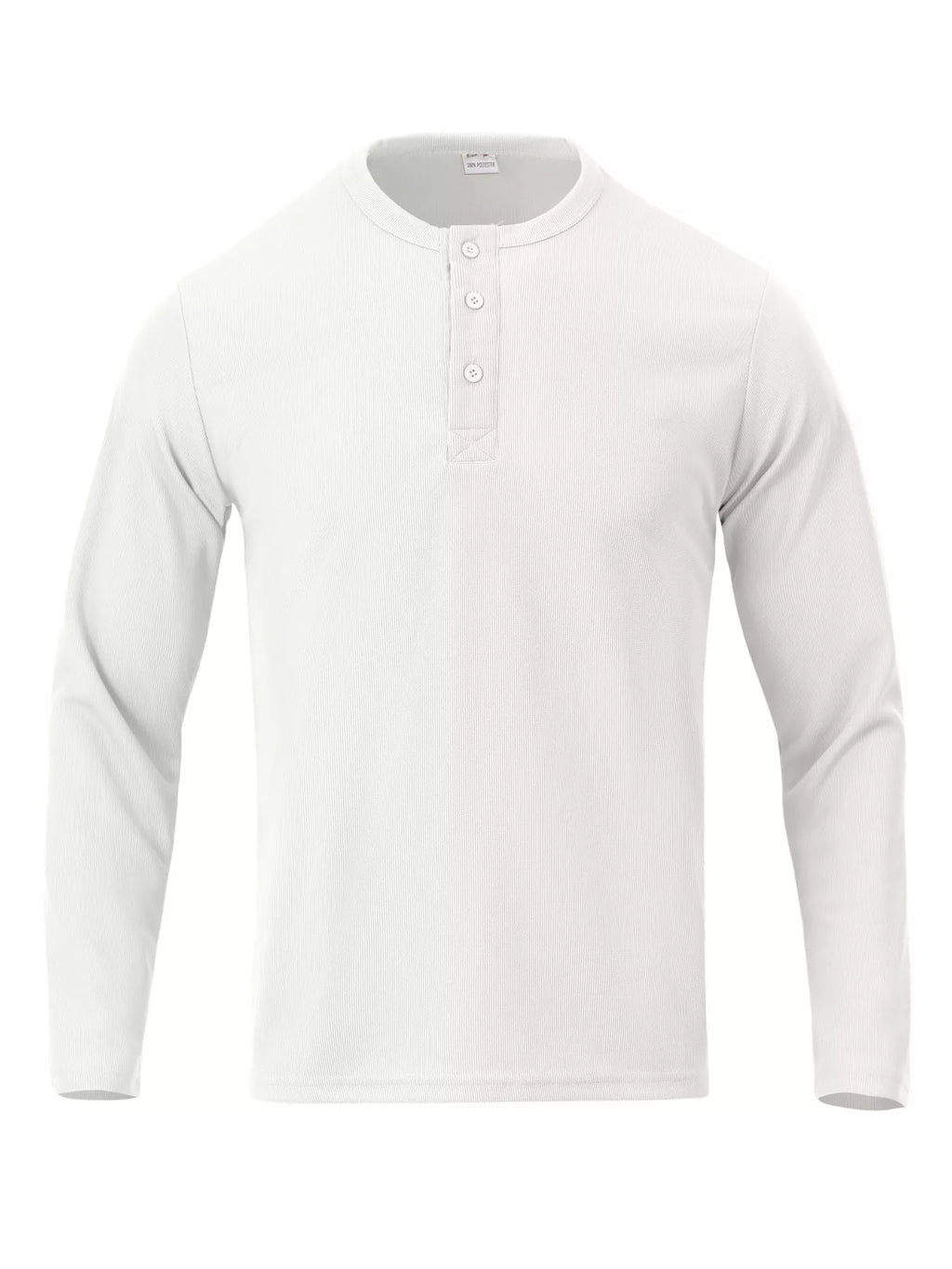 Men's Full Size Casual Long Sleeve Henley T-Shirt Plus Size
