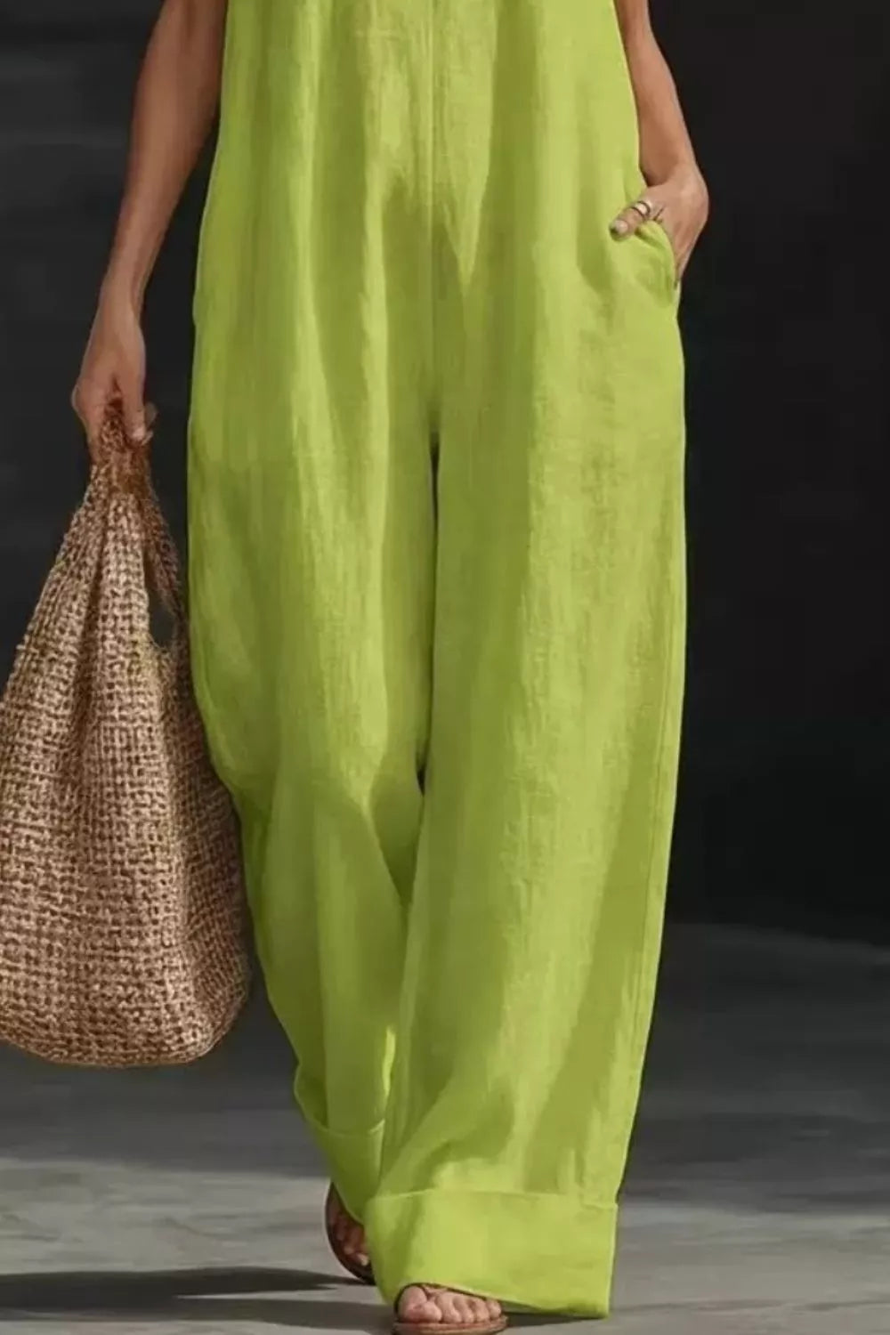 Sleeveless Wide Leg Jumpsuit