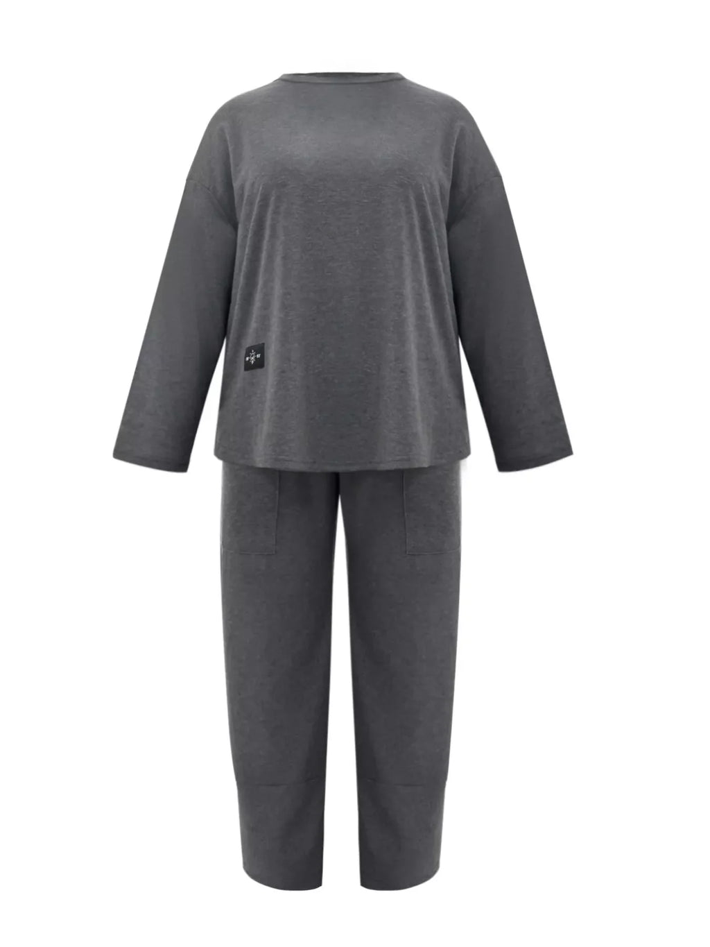 Plus Size Casual Loose Fit Top and Pants Two-Piece Set