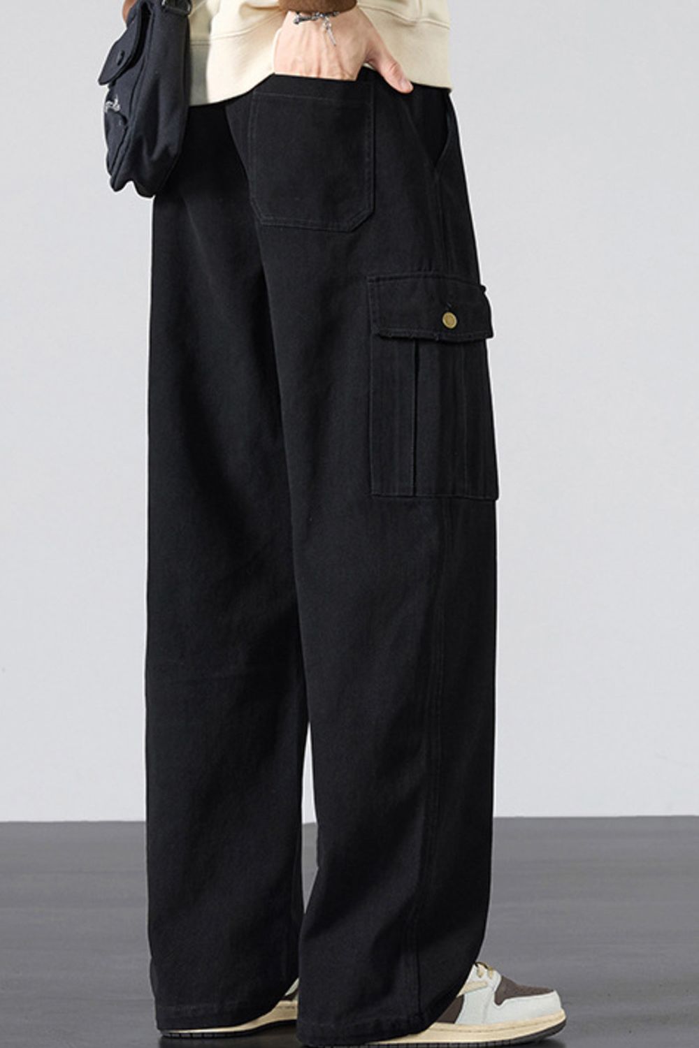 Men's Plus Size Drawstring Loose Fit Cargo Pants
