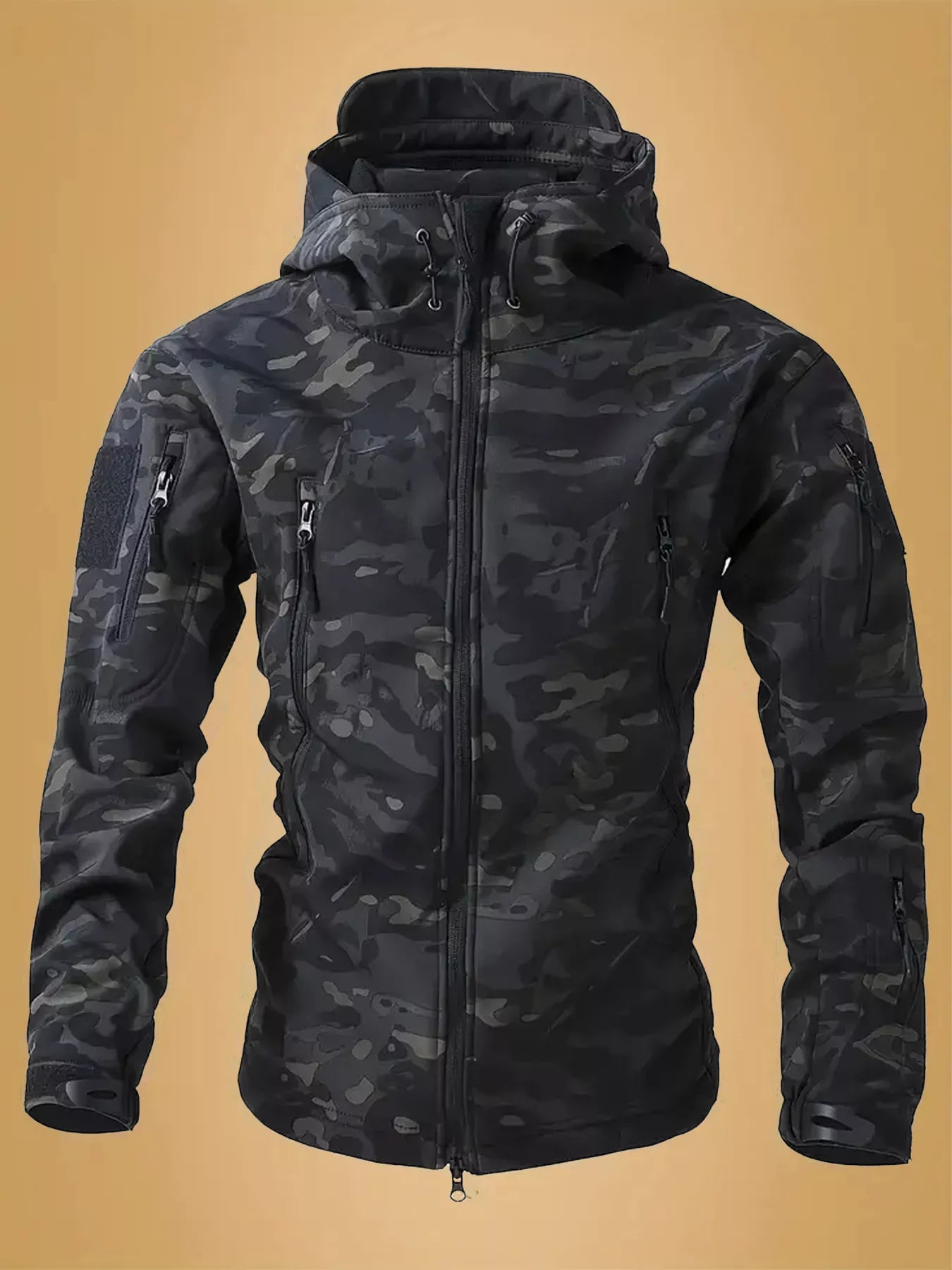Men's Camouflage Zip Up Hooded Jacket