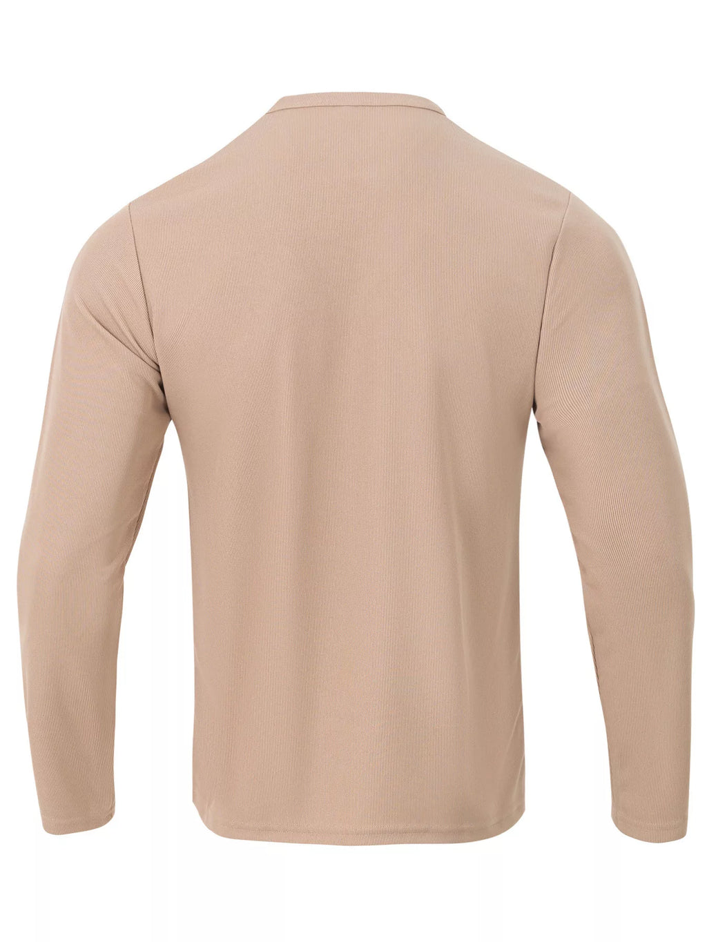 Men's Full Size Casual Henley Long Sleeve T-Shirt Plus Size
