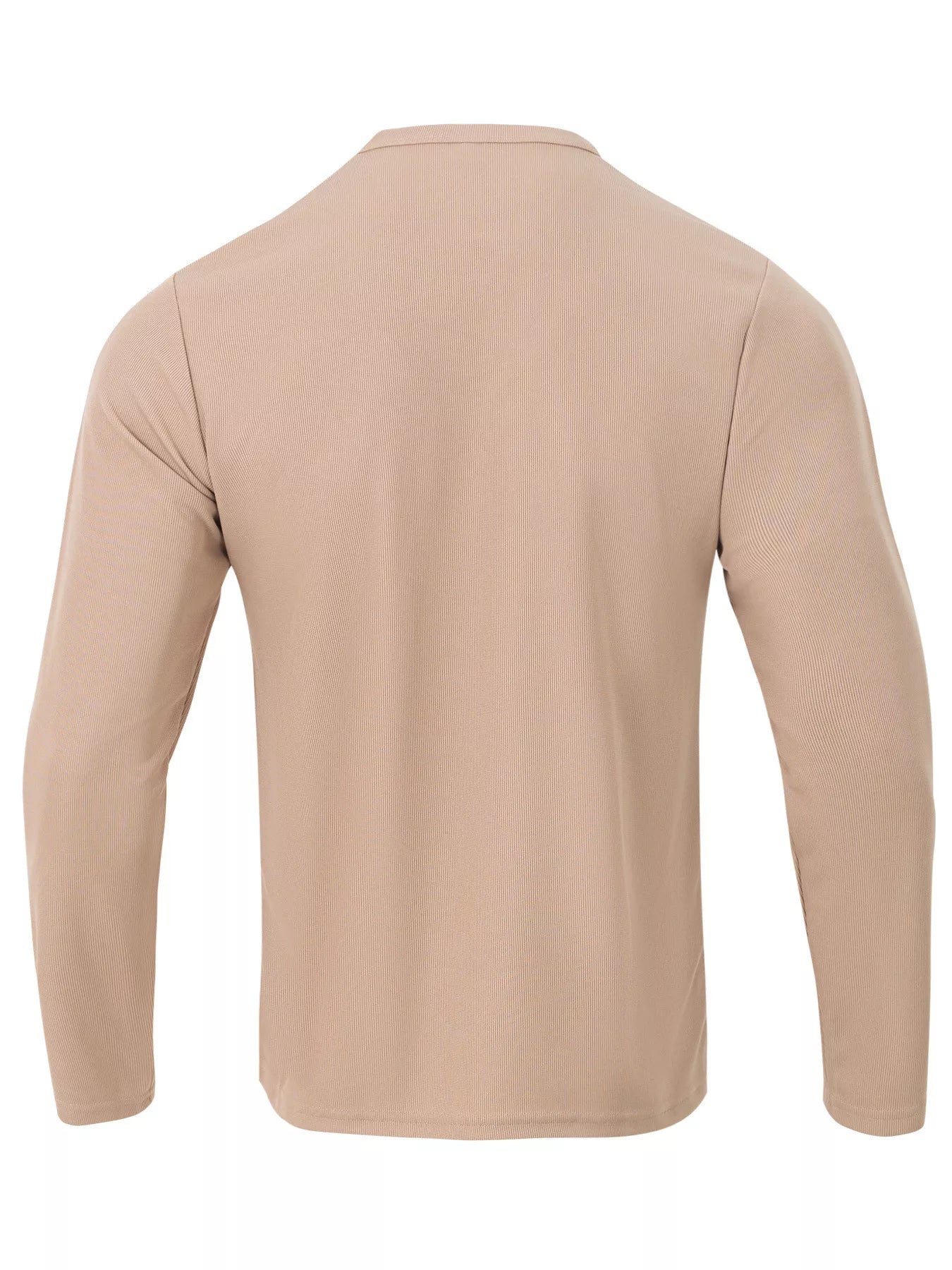 Men's Full Size Casual Henley Long Sleeve T-Shirt Plus Size