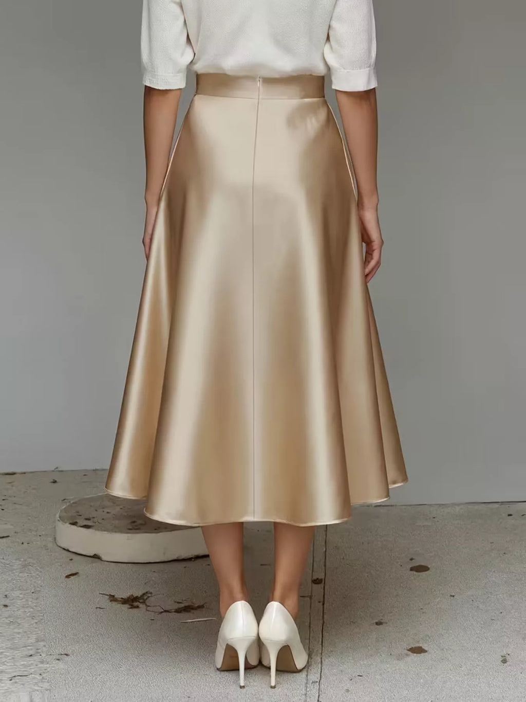 Satin Midi Skirt