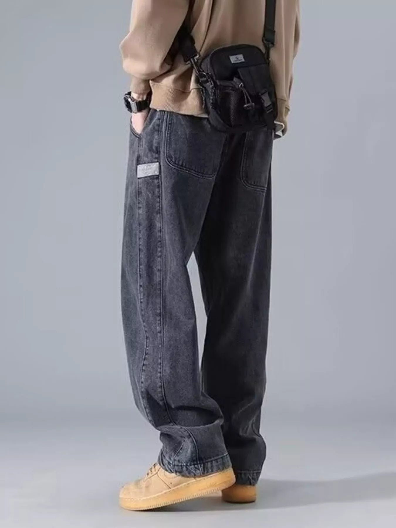 Men's Full Size Wide Leg Jeans Plus Size