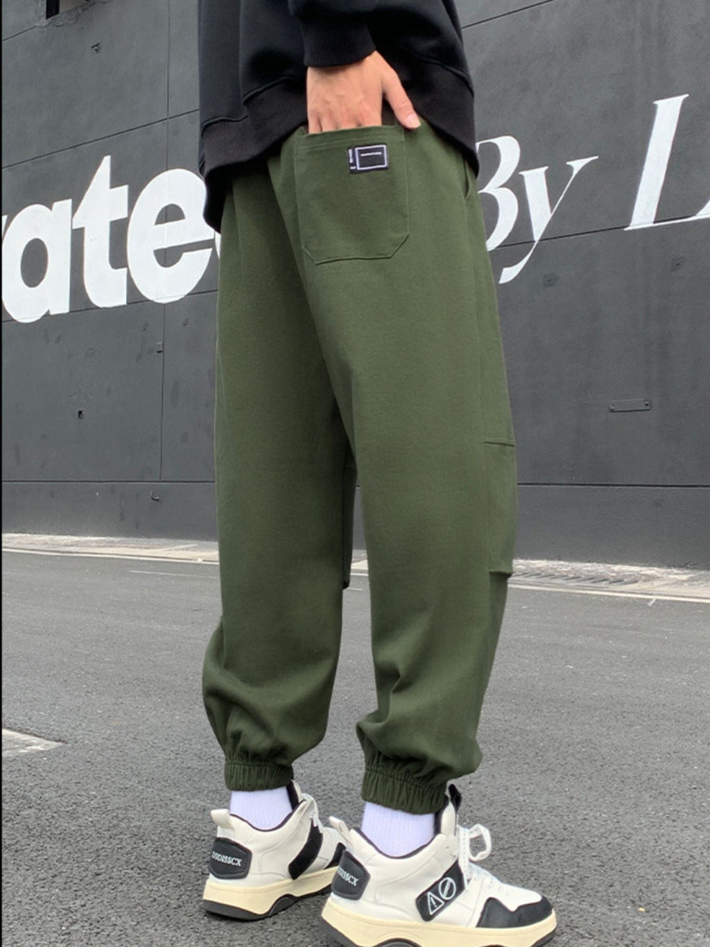 Men's Plus Size Drawstring Joggers with Pockets