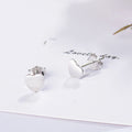 925 Sterling Silver Heart Stud Earrings