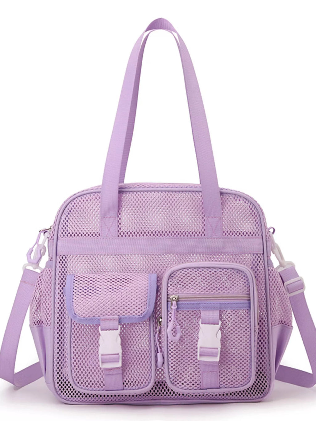 Nylon Crossbody Bag with Buckle Details