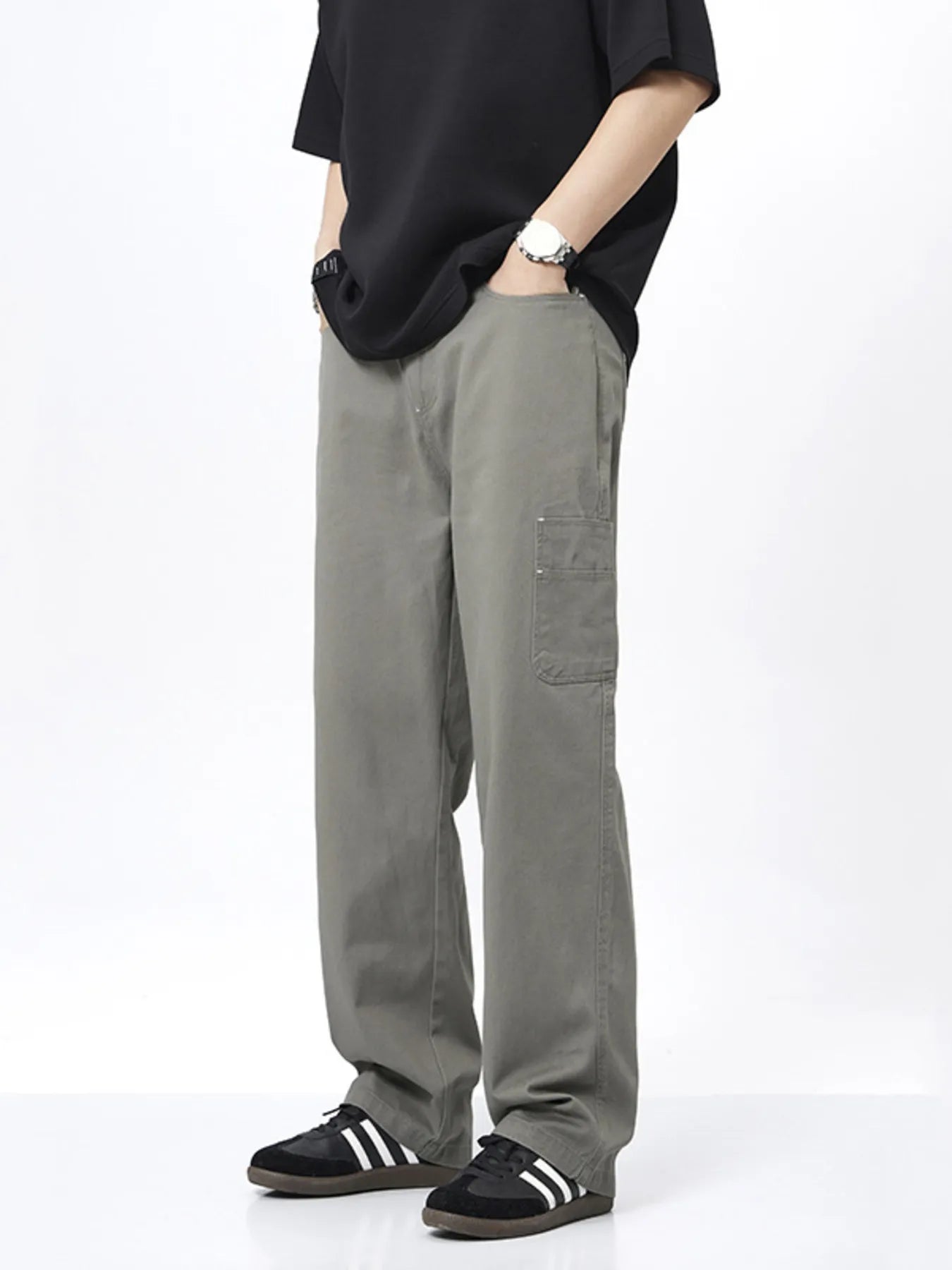 Men's Plus Size Wide Leg Pants