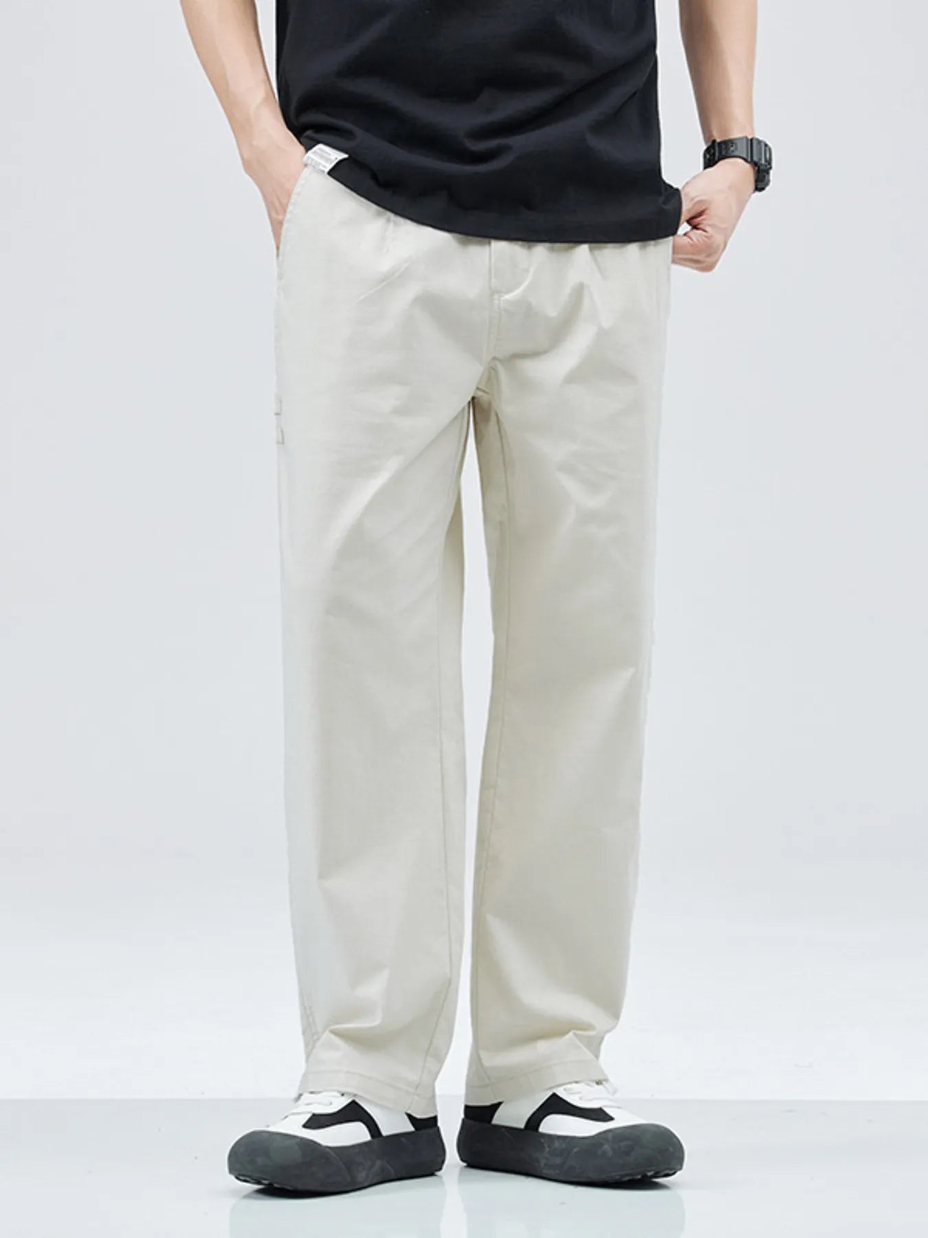 Men's Full Size Casual Loose Fit Straight Leg Pants Plus Size