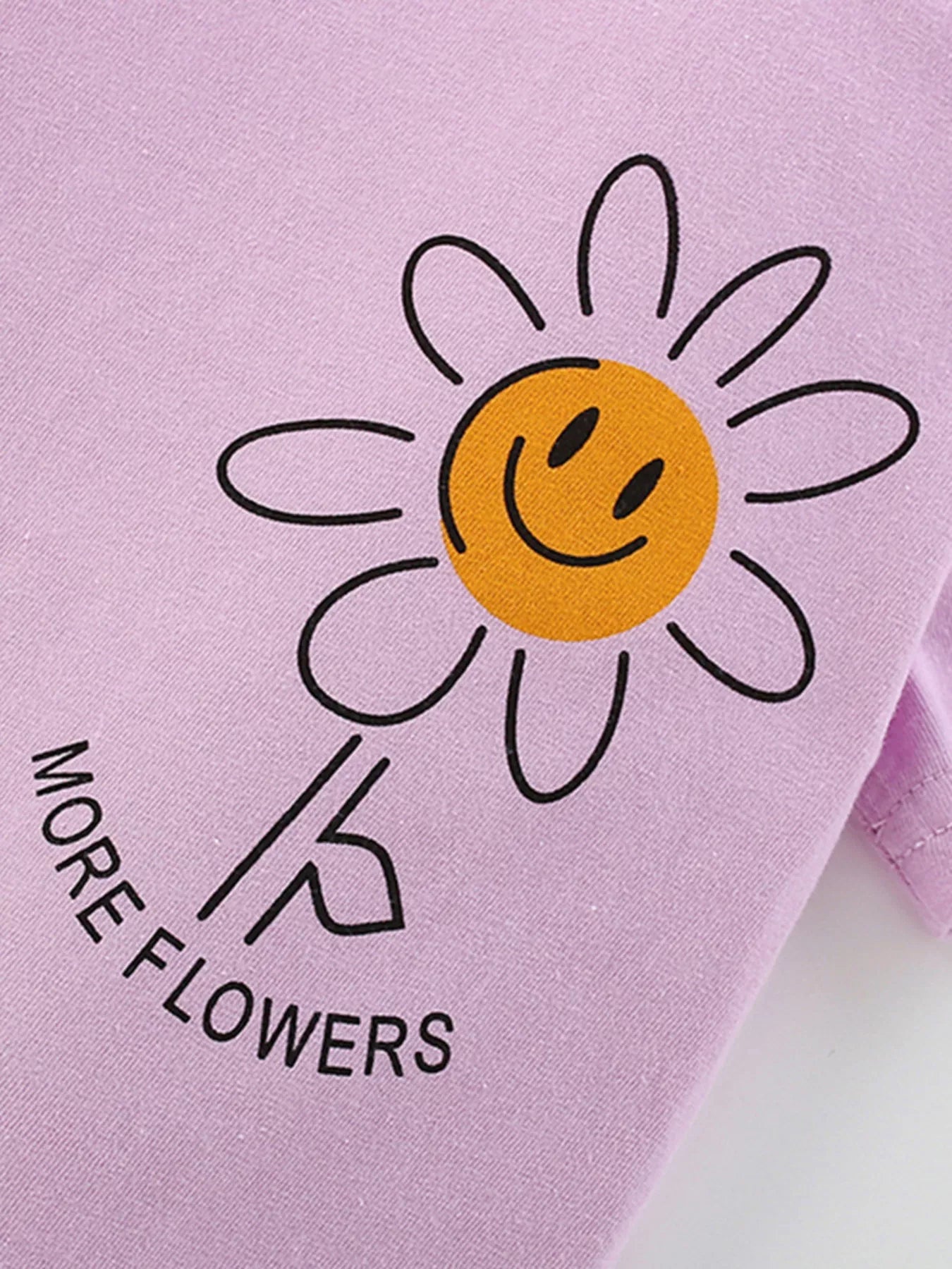 Children's Daisy Print Tee and Shorts Set