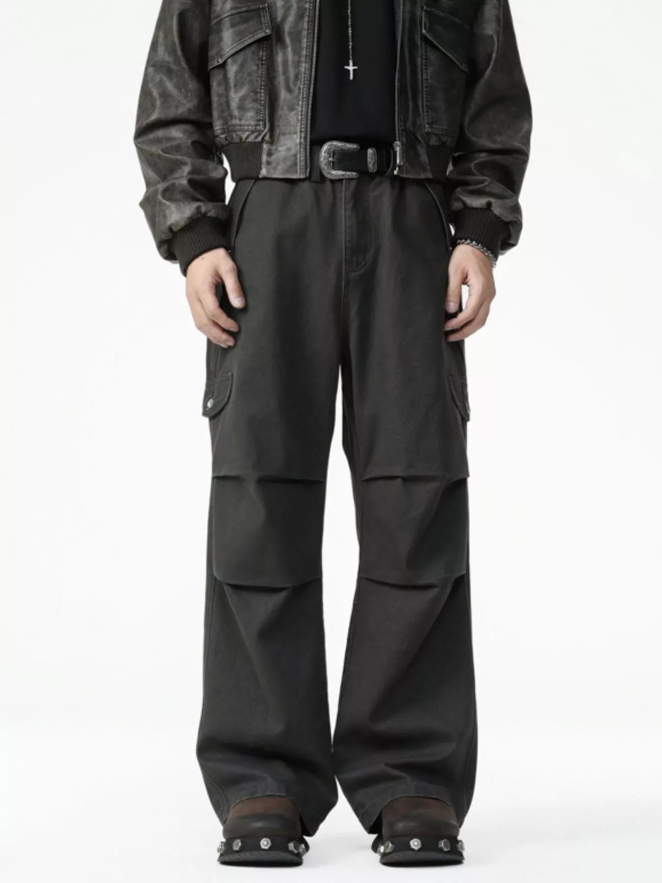 Men's Drawstring Wide Leg Pants