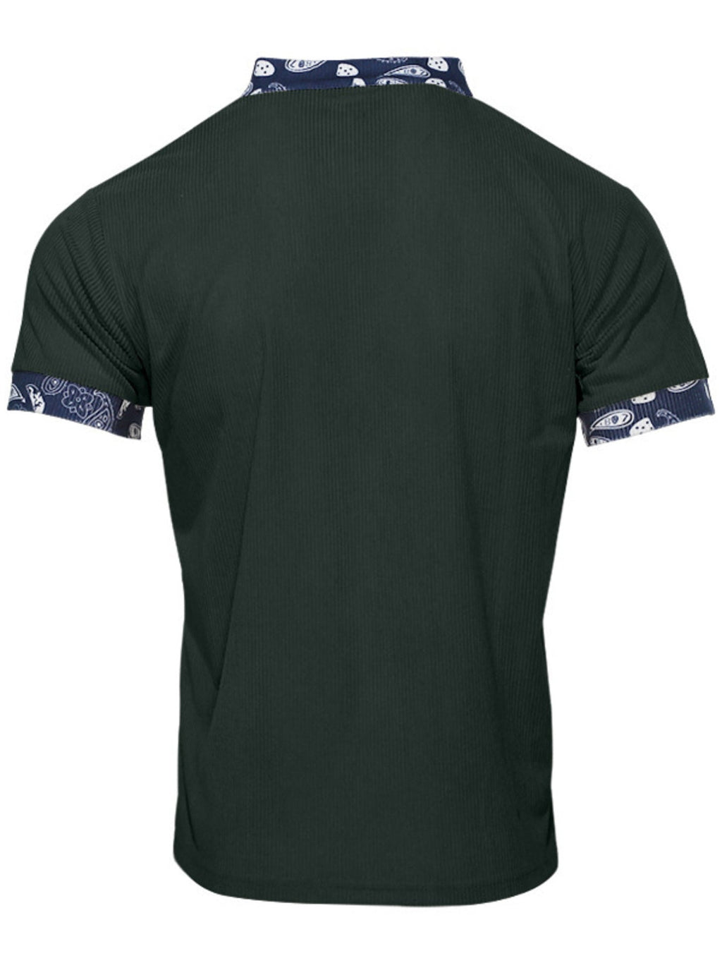 Men's Full Size Lace-Up Collar T-Shirt Plus Size