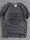 Men's Plus Size Graphic Round Neck Short Sleeve T-Shirt