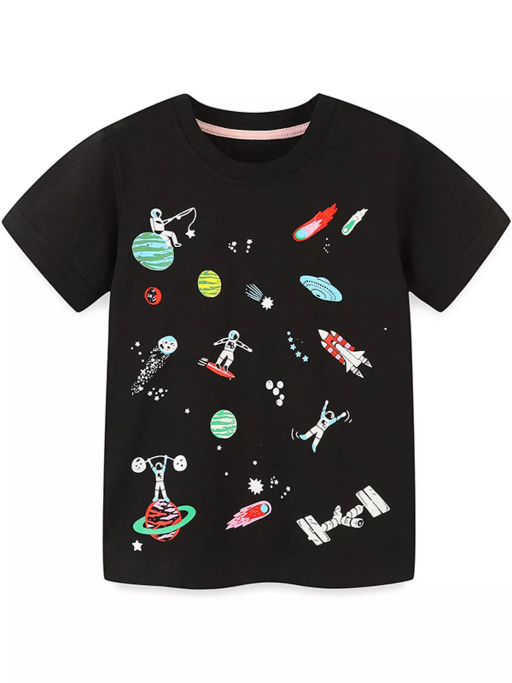 Children's Space Adventure Graphic T-Shirt
