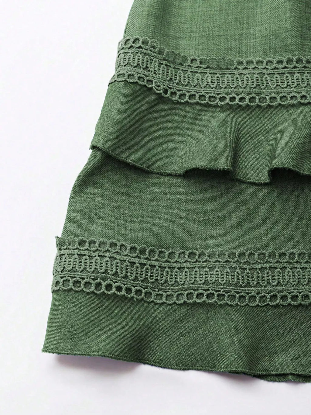 Lace Detail V-Neck Mini Dress