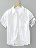Men's Plus Size Short Sleeve Button-Up Shirt