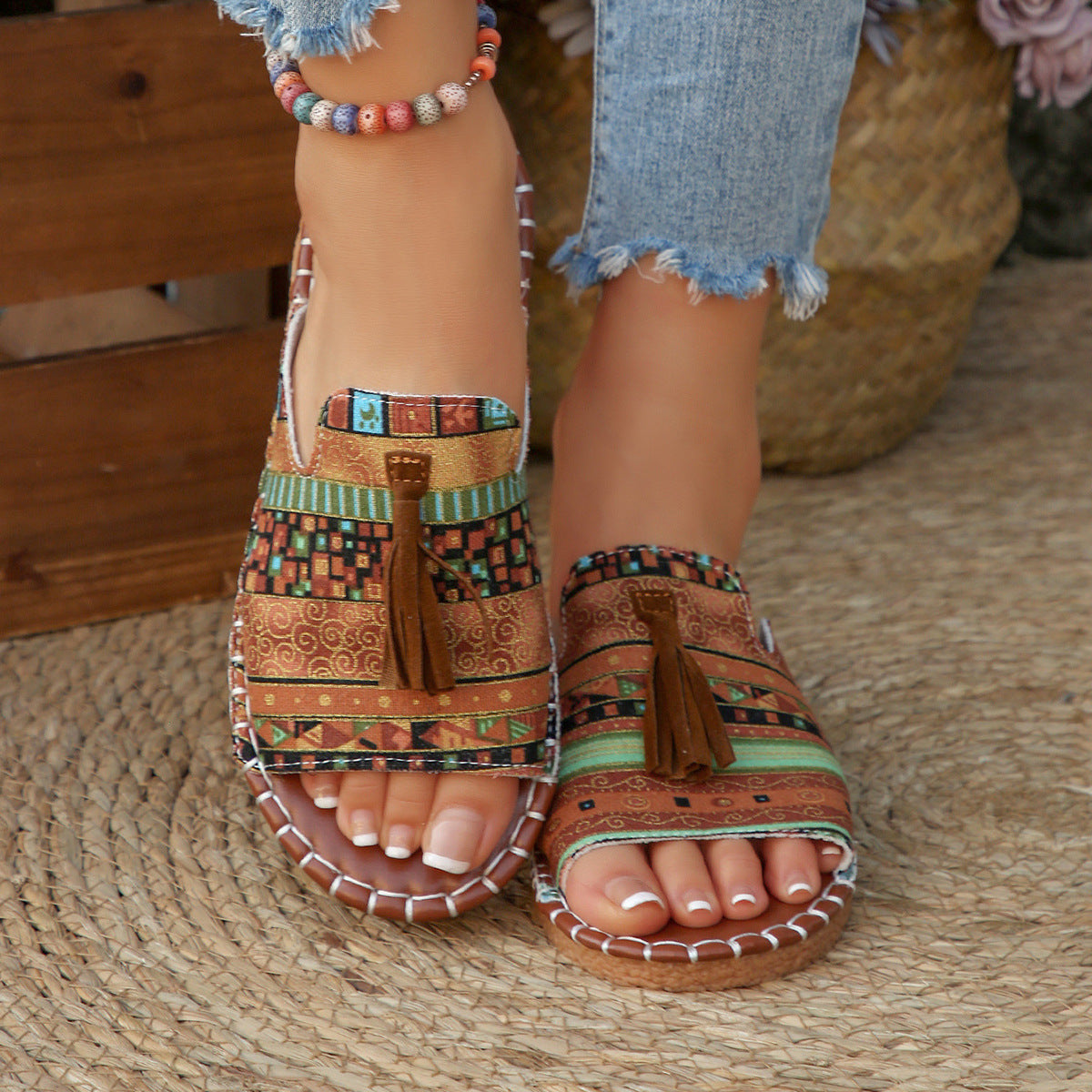 Tassel Open Toe Sandals