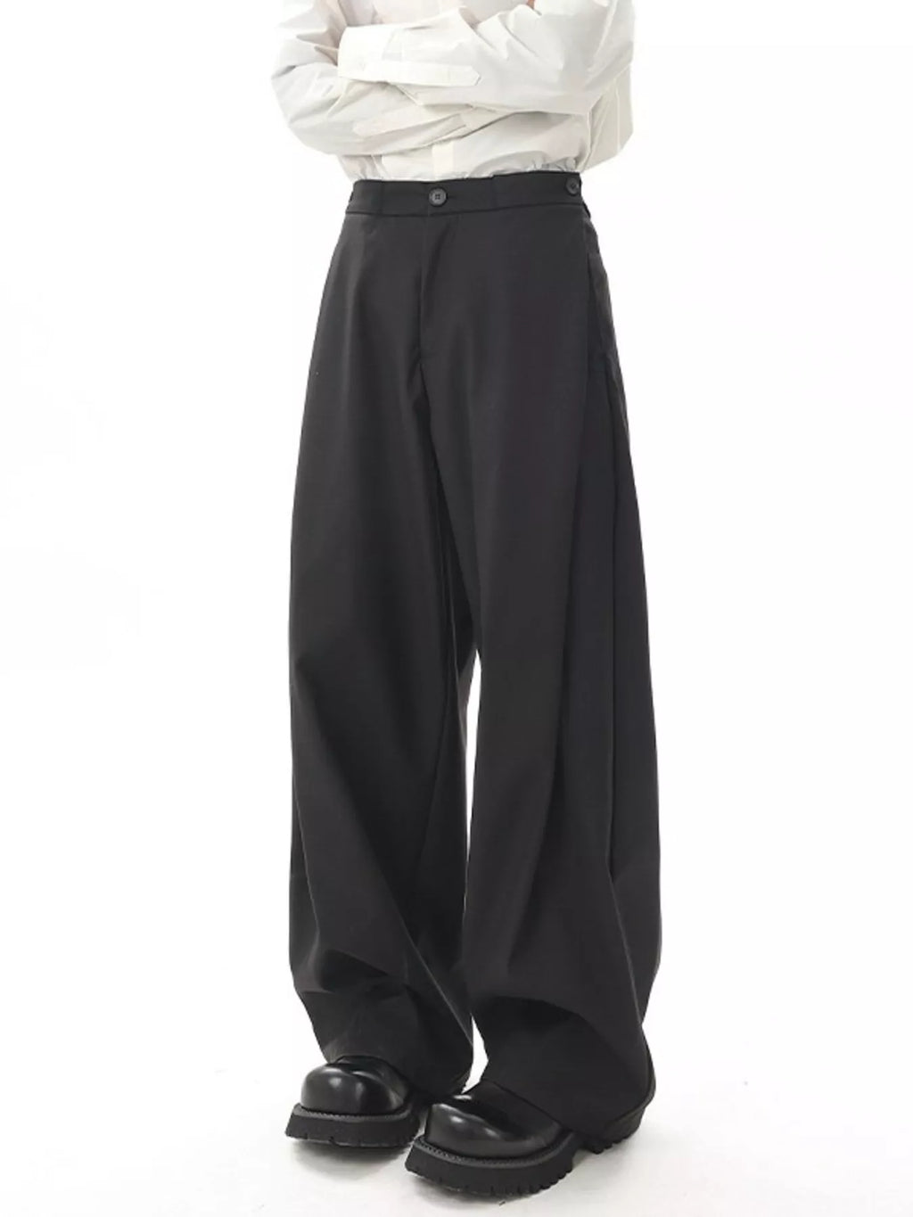 Men's Full Size Wide Leg Flowy Dress Pants Plus Size