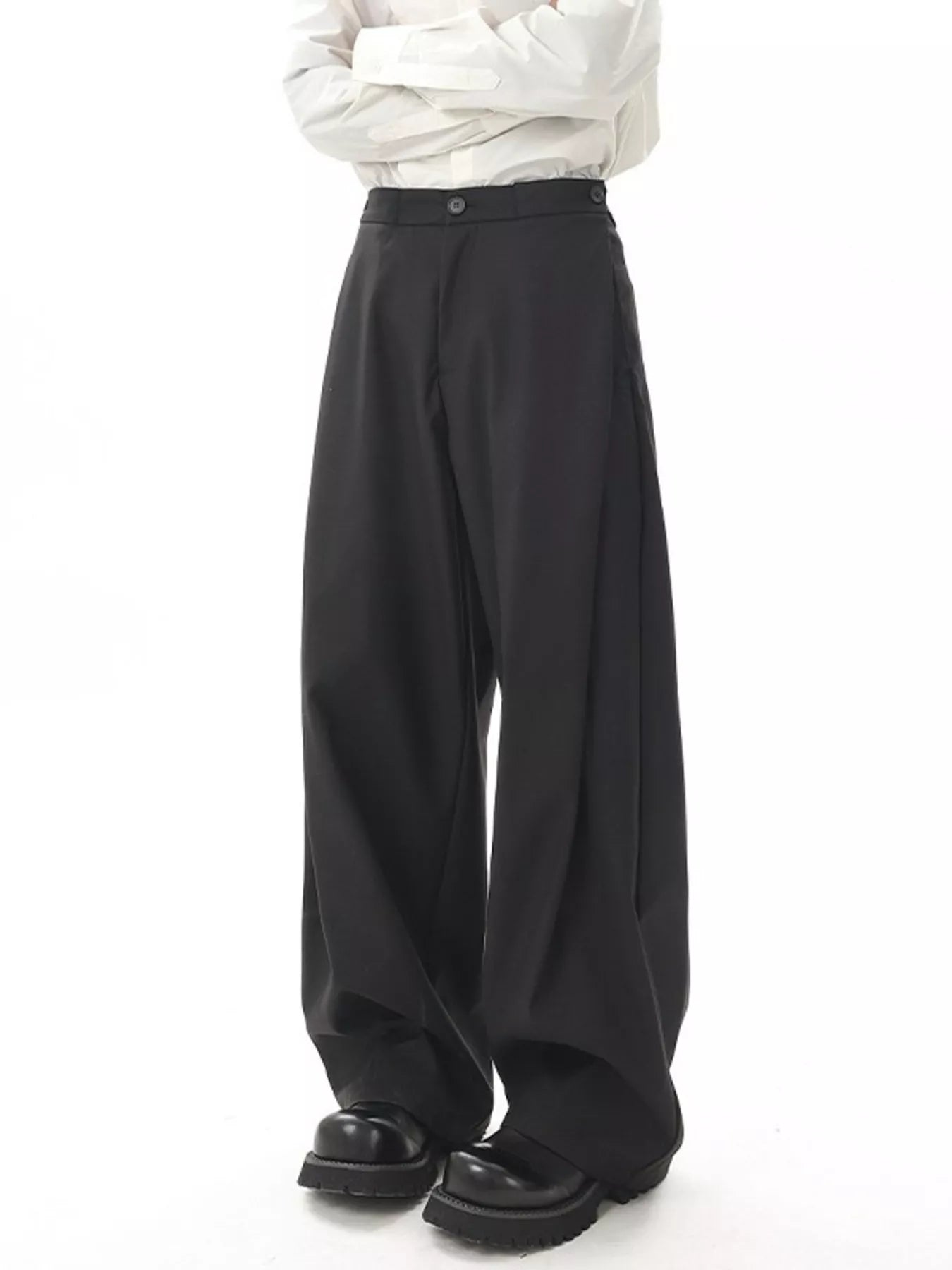 Men's Full Size Wide Leg Flowy Dress Pants Plus Size