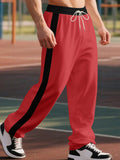 Men's Full Size Side Stripe Wide Leg Pants Plus Size