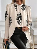 Printed Long Sleeve Blouse