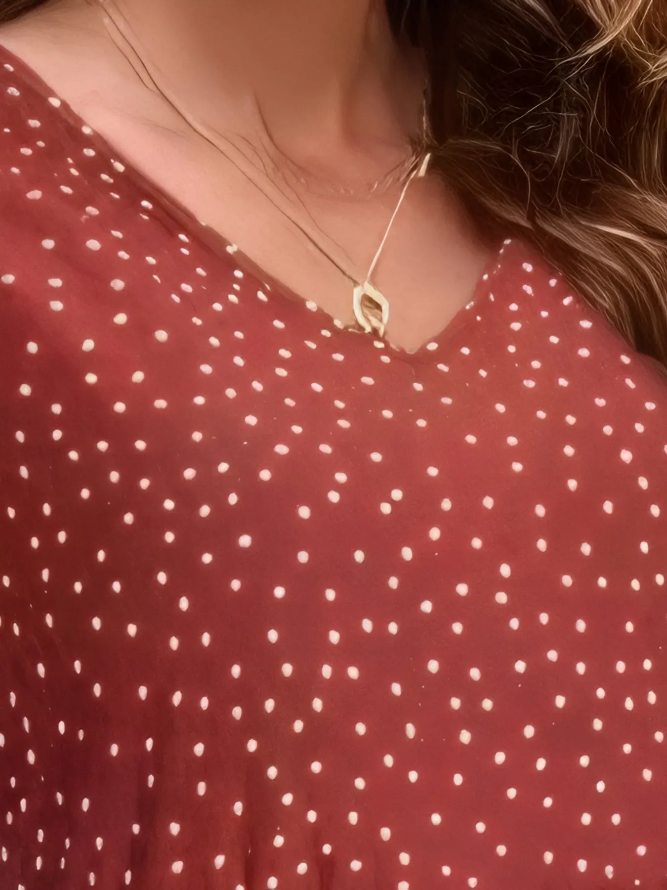 Polka Dot Ruffle Sleeve V-Neck Mini Dress