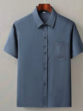 Men's Full Size Button Up Short Sleeve Shirt Plus Size
