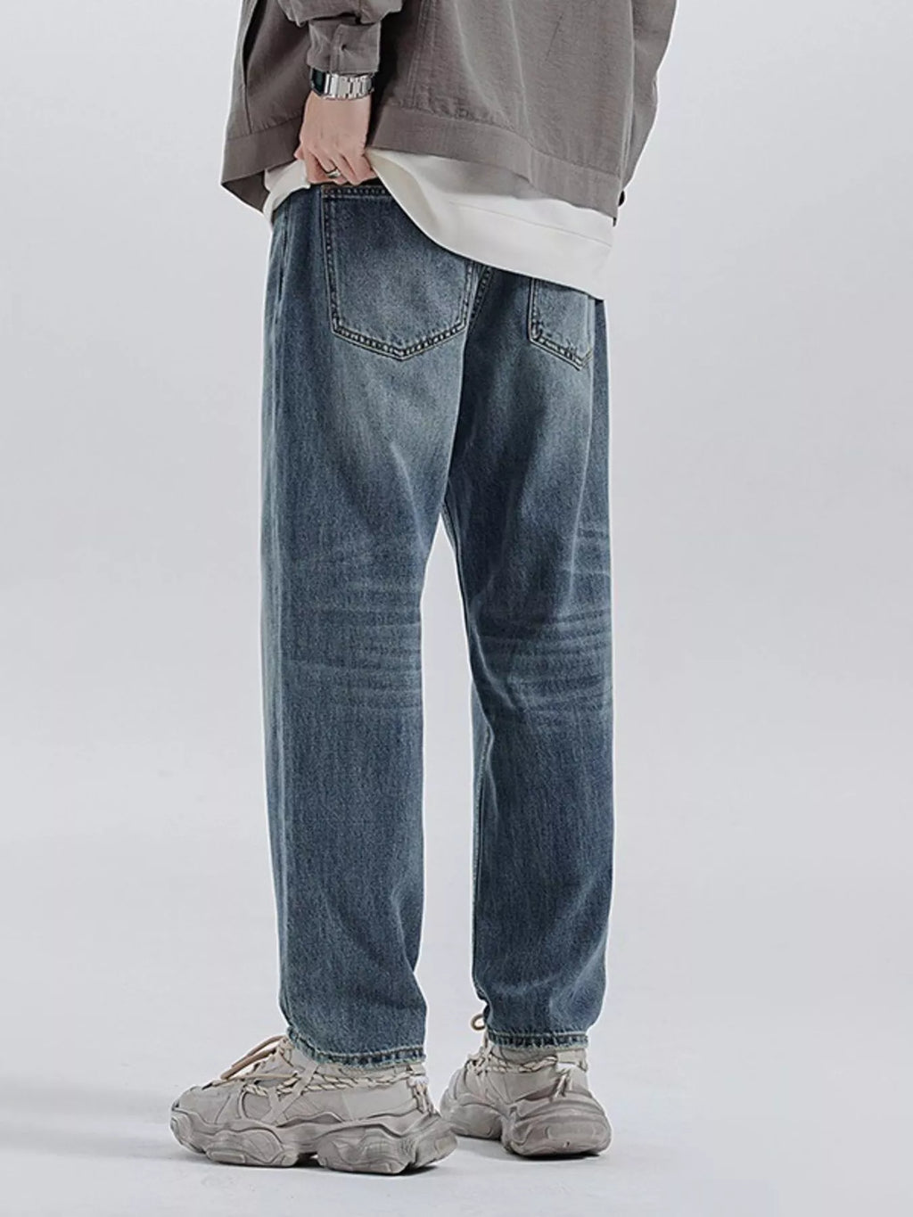 Men's Relaxed Fit Wash Jeans