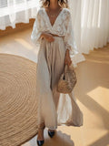 Lace Long Sleeve Top and Skirt Set