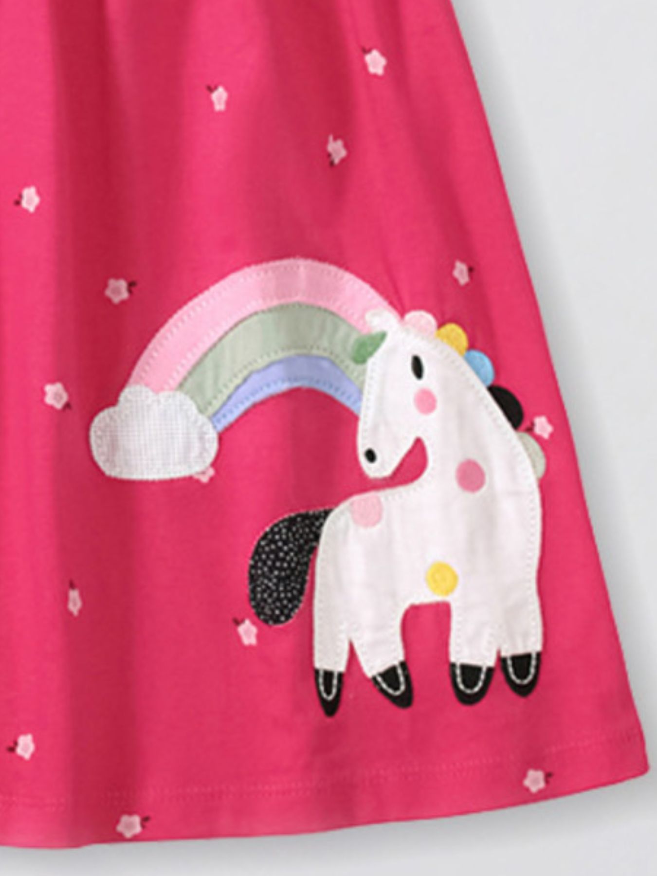 Children's Unicorn Rainbow Short Sleeve Dress