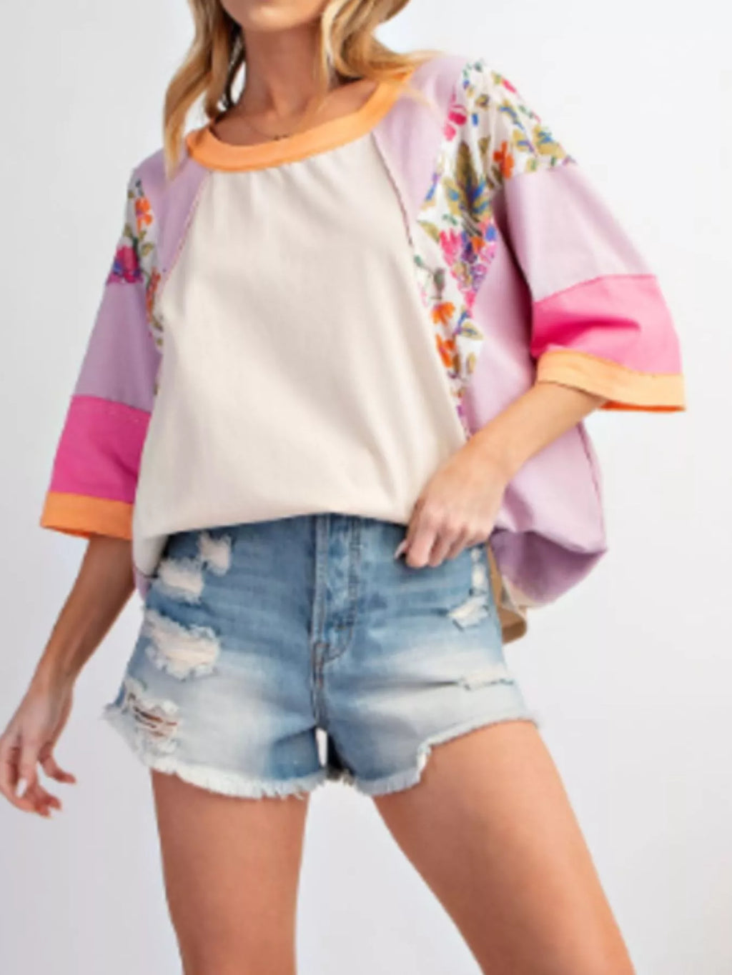 Striped Floral Long Sleeve T-Shirt