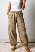 Leopard Star Patch Loose Pants