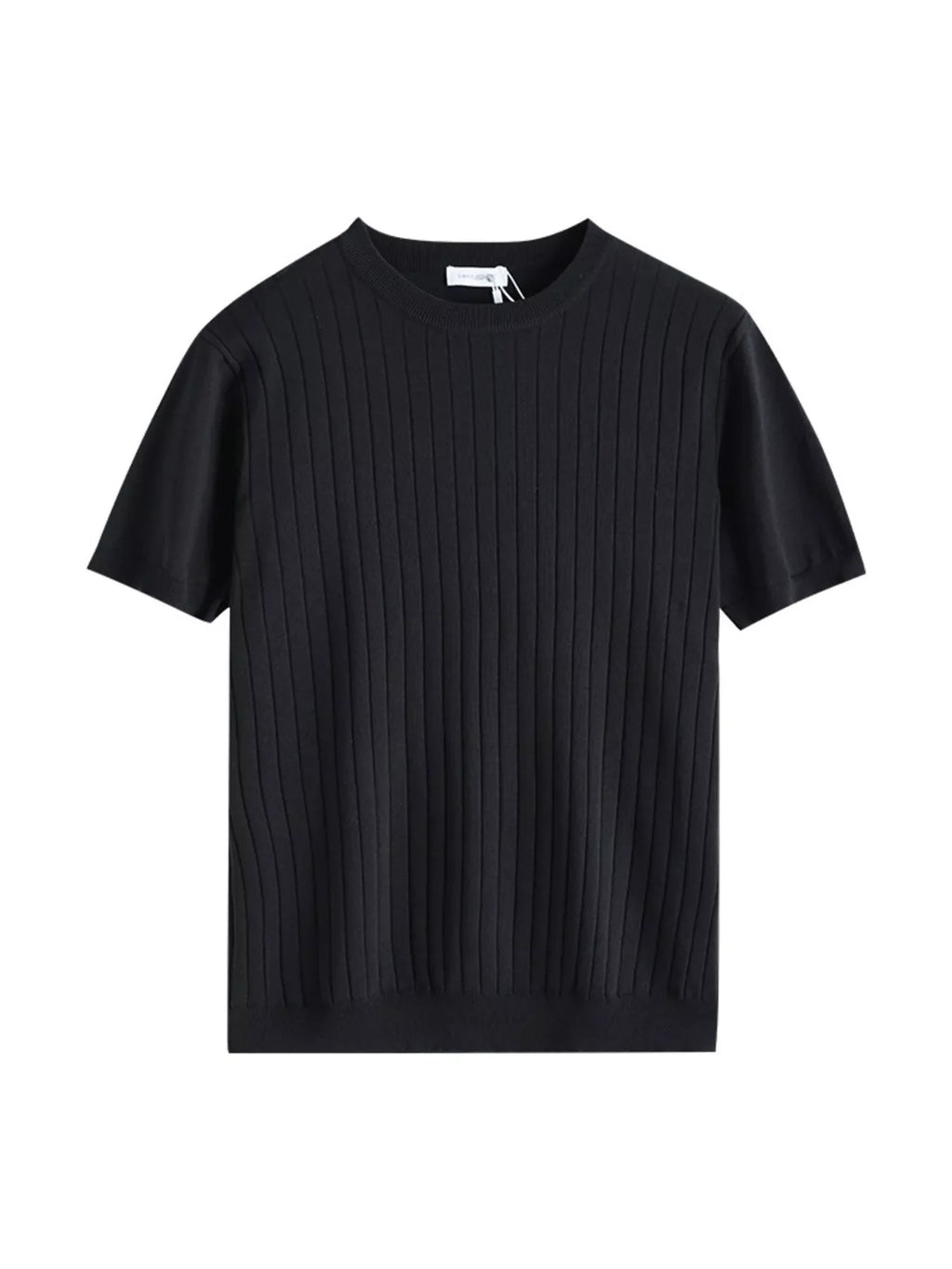 Men's Plus Size Ribbed Knit Slim Fit T-Shirt