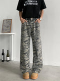 Men's Full Size Camouflage Wide-Leg Jeans Plus Size