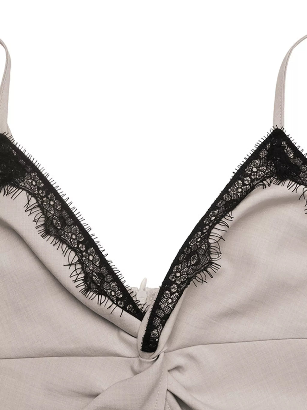 Lace Trim Twist Front Cami