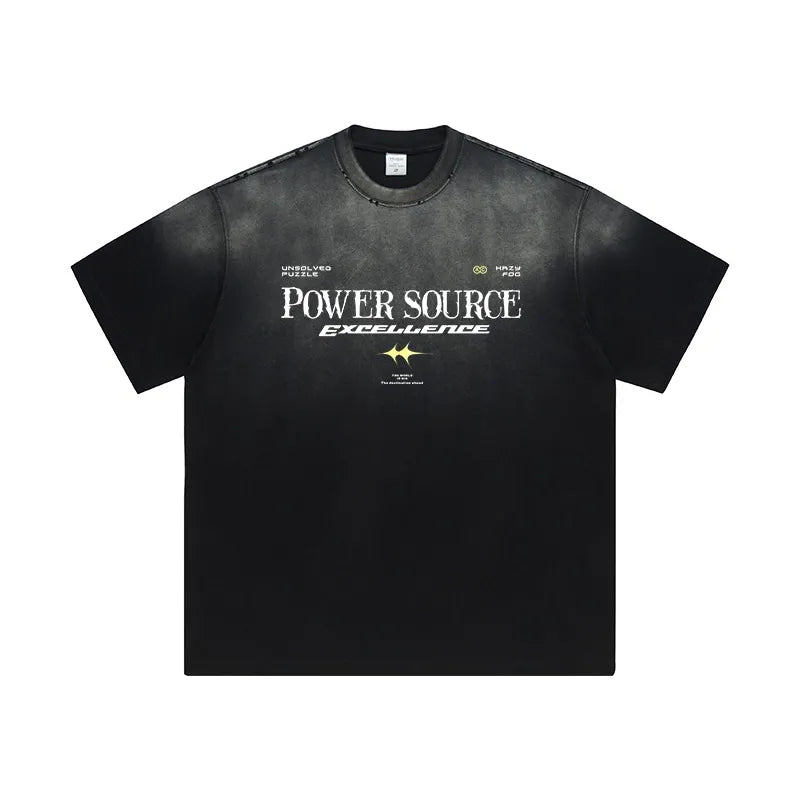 Men's Letter Graphic Round Neck Short Sleeve T-Shirt