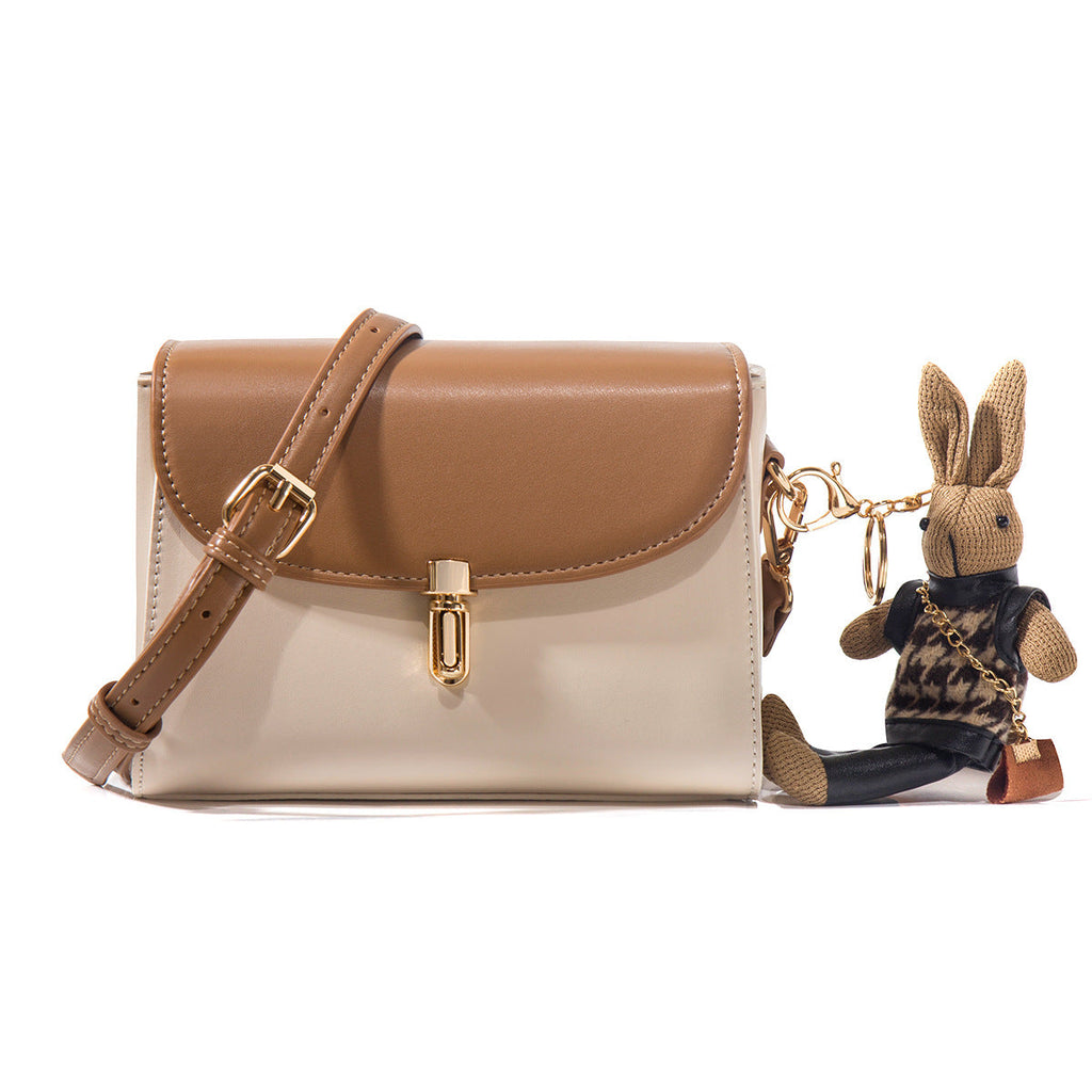 Two-Tone Flap Crossbody Bag