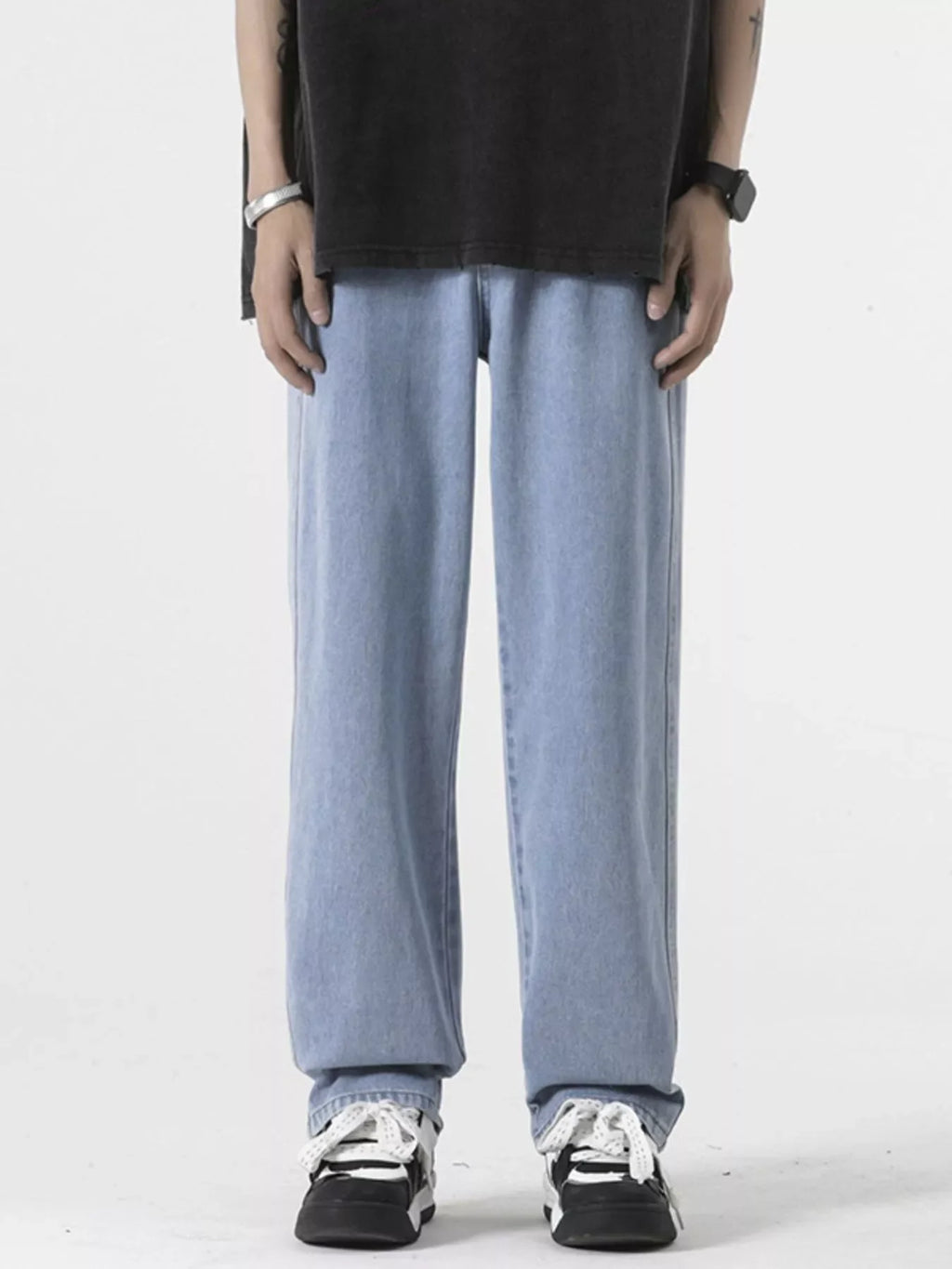 Men's Full Size Pocketed Relaxed Fit Jeans Plus Size