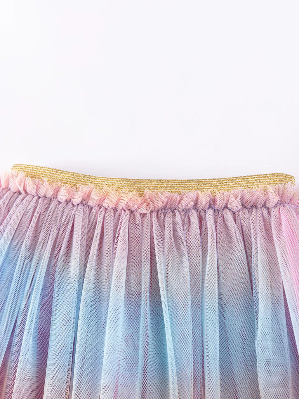 Children's Rainbow Cloud Applique Top and Tulle Skirt Set