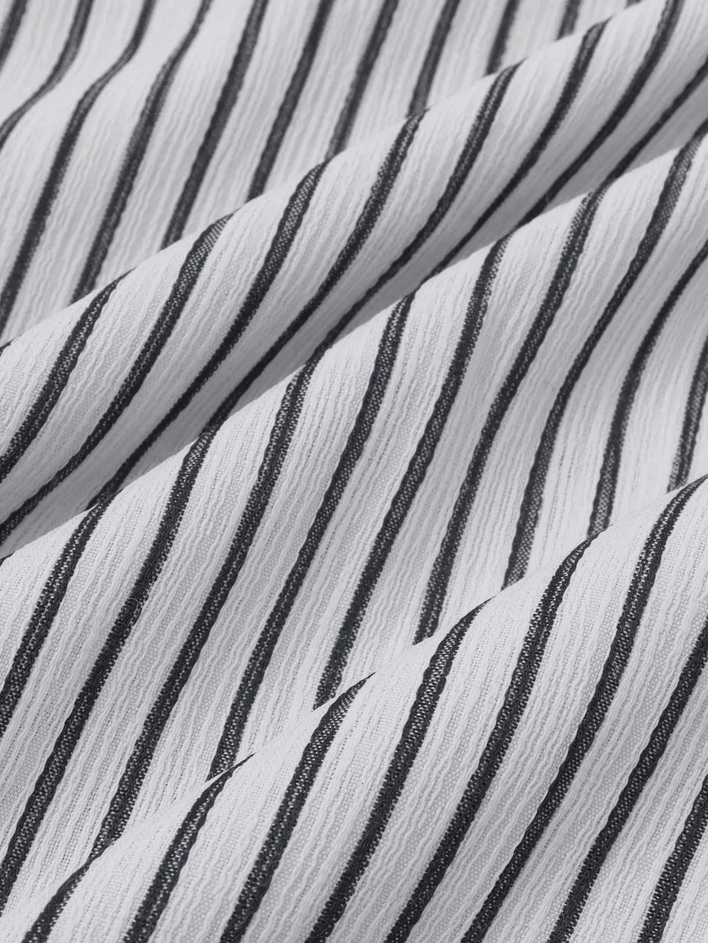 Men's Plus Size Striped Short Sleeve Button-Down Shirt