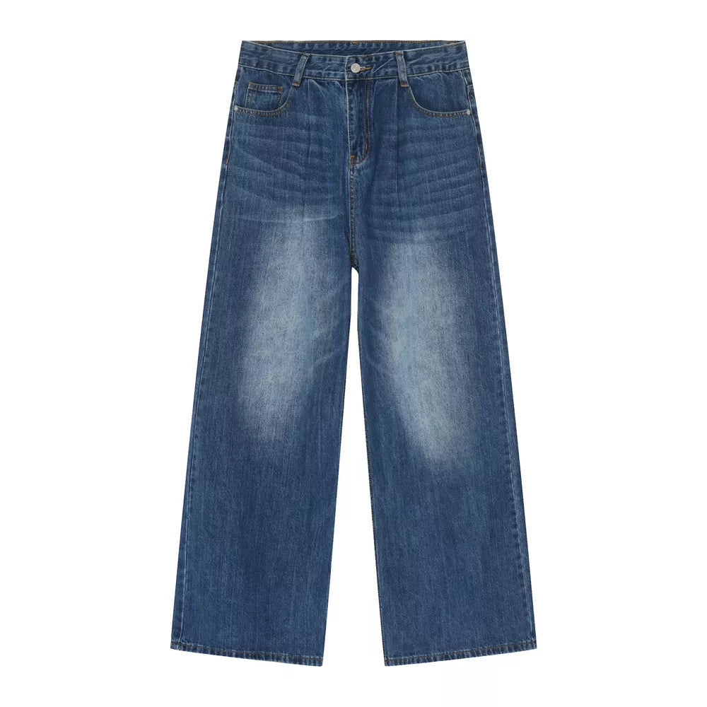 Men's Vintage Wash Wide Leg Jeans