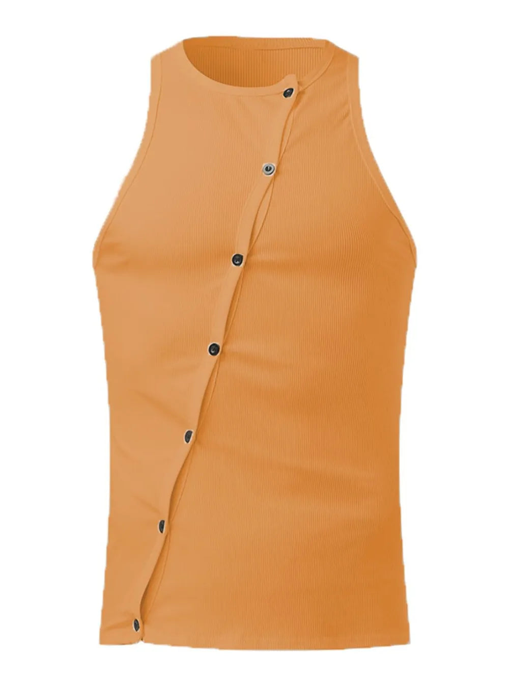 Men's Full Size Cutout Round Neck Tank Plus Size