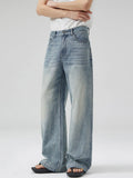 Men's Full Size Washed Wide Leg Jeans Plus Size