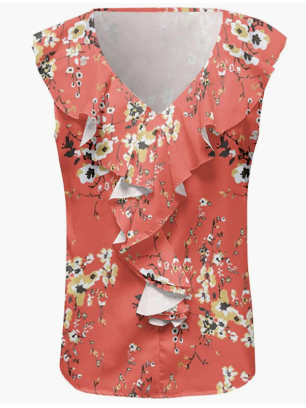 Printed V-Neck Tank
