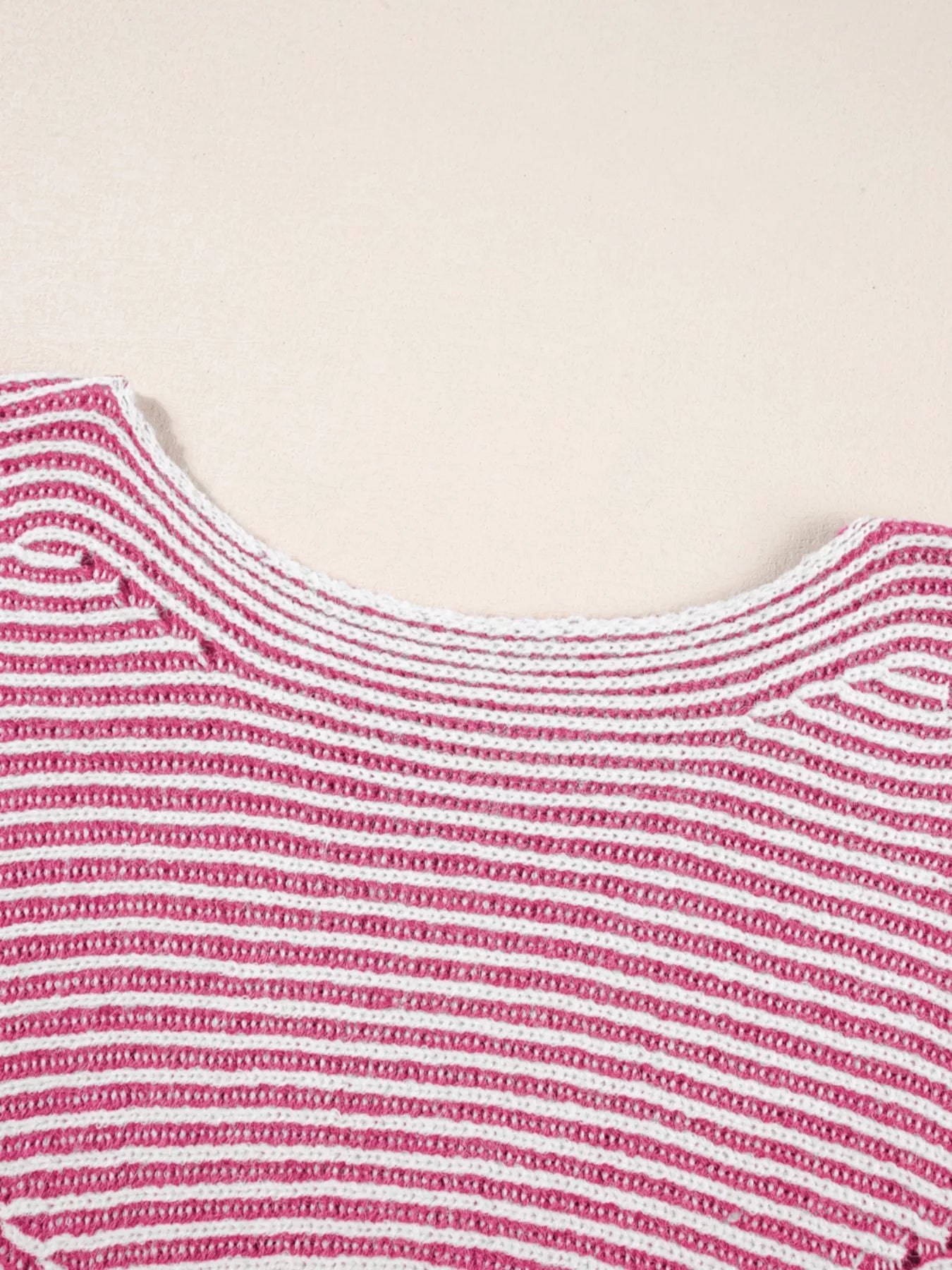 Striped Boat Neck Casual Sweater