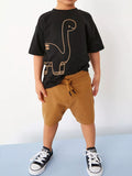 Children's Dinosaur Graphic Tee and Shorts Set