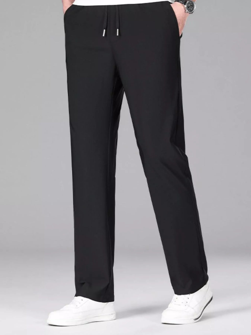 Men's Plus Size Lightweight Drawstring Casual Pants