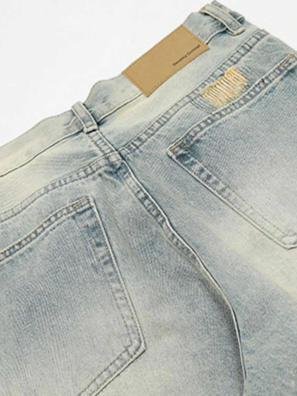 Men's Vintage Distressed Wide Leg Jeans